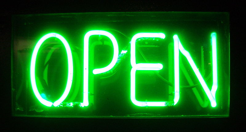 neon open sign