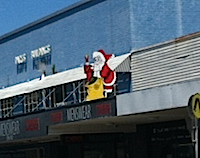 A Santa on a rooftop in Wynnum