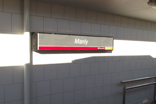 manly station sign
