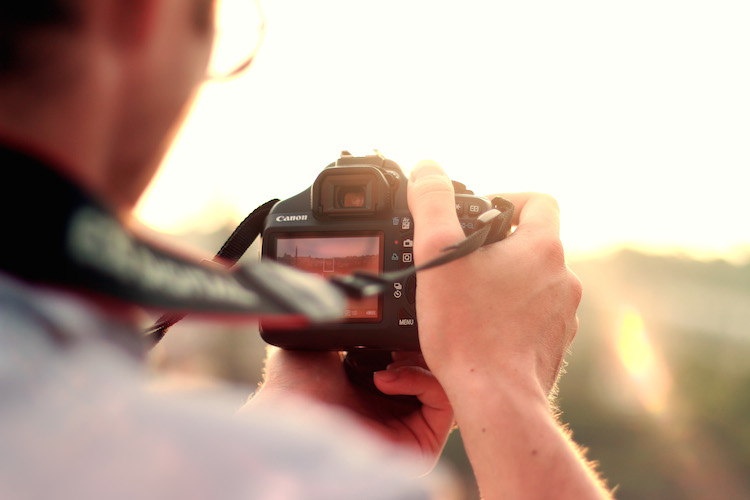 man taking photo