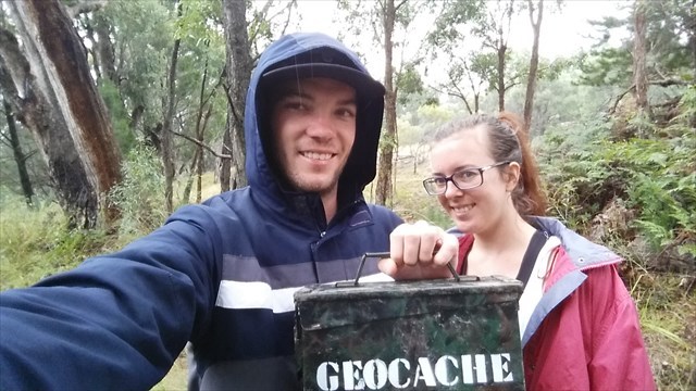 geocachers in action